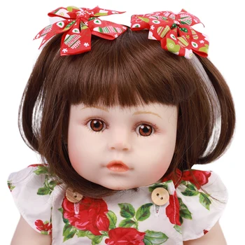 48CM Bebe Renăscut Silicon Moale pentru Copii Realist Buna Vinil Corp Toddle Renăscut Papusa Jucării pentru Copii Complet Părul de pe Corp Păpușă Jucărie