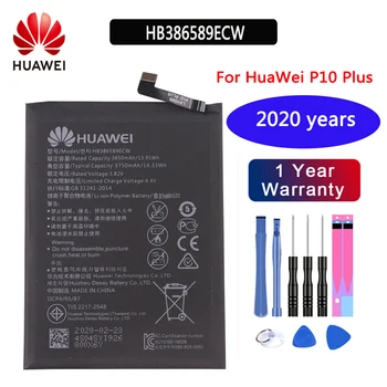 2020 ani huawei Originale 3650mAh Baterie HB386589ECW pentru Huawei P10 plus VKY-AL00 p10plus de înaltă Calitate Li-ion +Instrumente