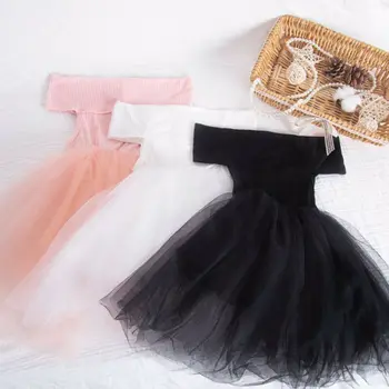 Sugar Baby Girl Dress De Pe Umăr Rochie De Printesa Solid Dantela Concurs De Petrecere Tutu Tulle Rochii De 3 Culori