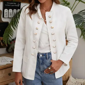 Femei Sacou Haine VONDA Femei Elegante Office Sacouri 2020 Moda cu Maneci Lungi Butoane Solide Haine Formale Jachete Îmbrăcăminte exterioară 5XL