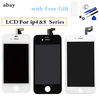 A+++, Display LCD Pentru iPhone 8 Plus 4S 4 GSM CDMA Ecran Tactil LCD de Asamblare LCD Asamblare Ecran Pantalla+sticla+Instrumente