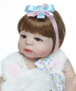 NPK 23 inch bebe papusa reborn copilul Realist corp Plin de Silicon rezistent la apa boneca renăscut corpo de silicon menina