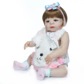 NPK 23 inch bebe papusa reborn copilul Realist corp Plin de Silicon rezistent la apa boneca renăscut corpo de silicon menina