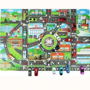 Colorate De Plastic Strada Indicatoare Rutiere Hartă Parcare Scena Copii De Învățământ Set De Jucării Pentru Copii, Cadou De Ziua De Nastere