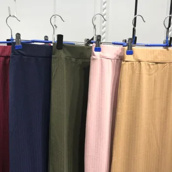 Musulman Glezna-Lungime Haine Islamice Fuste Lungi Pentru Femei de Moda pentru Femei Bodycon Fusta Creion Bumbac Tricotat Elegant, Modest