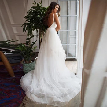 Verngo Sirenă Rochie de Mireasa Boho 2020 rochie de Mireasa Cu Trenul Detașabil Calitate Rochie de Mireasa Dantela Aplicatii Vestidos De Noiva