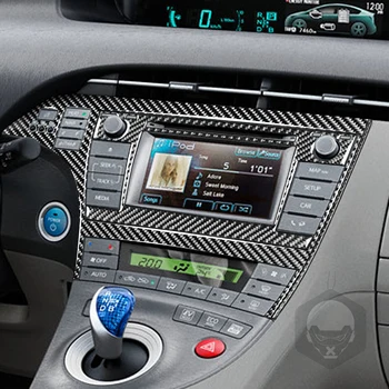 Pentru Toyota Prius XW30 ZVW30 ZVW35 2009-Fibra de Carbon Consola centrala Radio-Navigație de Afișare Autocolant Auto Accessori