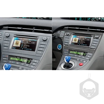 Pentru Toyota Prius XW30 ZVW30 ZVW35 2009-Fibra de Carbon Consola centrala Radio-Navigație de Afișare Autocolant Auto Accessori