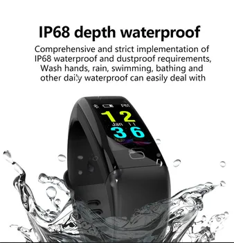 Culoare rece Înot Ceas Inteligent Brățară HR/BP/O2 Sănătate Montre Conecta Smartwatch se Potrivesc Pentru IOS/Xiaomi/Sony/Huawei VS Mi Band 3/Q8