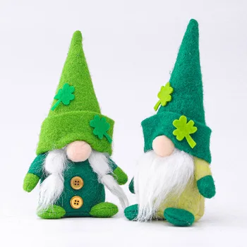 St. Patrick ' s Day Pălărie Verde Papusa Irish Festival Trifoi Frunze Verzi Festivalul de Decoratiuni Petrecere, Decor Acasă Desktop Ornamente