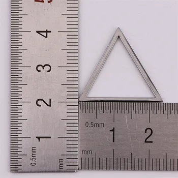 50pcs 21mm Aur/Argint Culoare Cupru Material Tubular Triunghi Farmec pentru Manual DIY Moda Bijuterii en-gros