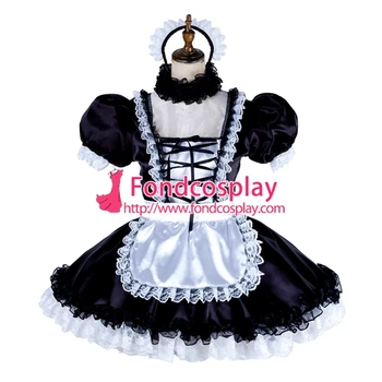 Blocabil Sissy menajera rochie din Satin Uniformă cosplay costum adaptate[G1998]