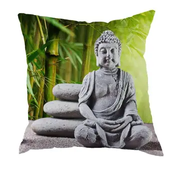 ANCRV Lenjerie de pat Perna Acoperi Stil European de Imprimare Statuie a lui Buddha Perne Huse Decorative Scaun Canapea Scaun de Masina Decor