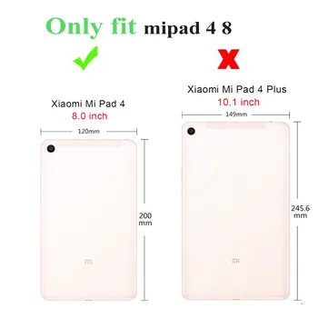 Pentru Xiaomi Mi Pad 4 8.0 Și 10.1 Caz Ultra Subțire Sta Silicon Moale Smart Cover pentru Xiaomi MiPad 4 Plus 10.1 Comprimat Caz + FilmPen