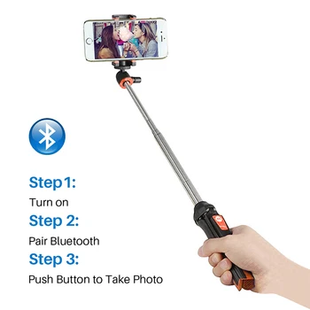 Ulanzi BENRO MK10 Selfie Stick Trepied Suport 4 in 1 Monopod Extensibil de la Distanță Bluetooth cu suport pentru Telefon pentru iPhone X 8 Android Gopro