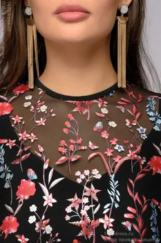 Sexy Femei Florale Imprimare Digitală genunchi-lungime Rochie Pur Ochiurilor de Vară Boho Rochie a-line se Vedea prin Rochie Neagră 2018 Vestidos
