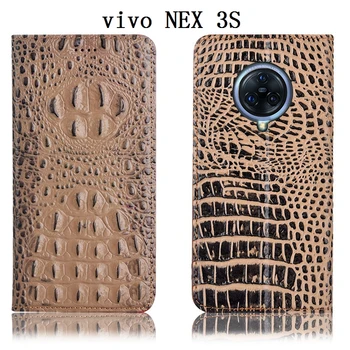 Afaceri piele Naturala flip case slot pentru card de suport pentru VIVO NEX 3 5G/VIVO NEX 3 5G/VIVO NEX 2 flip caz de telefon coque sta capa