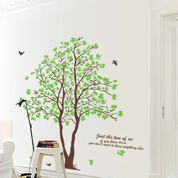 Mare Copac Verde Autocolante De Perete Home Decor Camera De Zi Canapea Fundal Decor Detașabil Vinil Murală Decal Postere