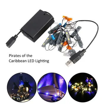 LED DIY Kit de Iluminat Pentru 4184 Black Pearl Iluminat Părți Modele Blocuri DIY Kit Jucarii