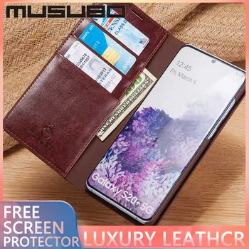 MUSUBO de Lux din Piele Pentru Samsung Galaxy S20 Plus Ultra S10 5G Plus S10 E S9 NOTA 10 Coque Flip Geanta Telefon rezistent la Socuri Acoperirea