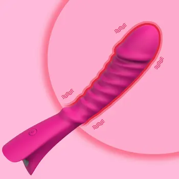 IKOKY 9 Viteze Penis artificial Vibratoare Jucarii Sexuale pentru Femei punctul G Baghetă Magică Feminin Masturbator 19cm Silicon USB de Încărcare Produse pentru Sex