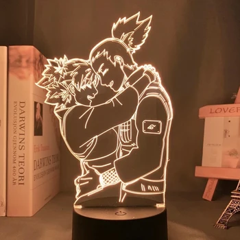 Anime Lumina Naruto Shikamaru si Temari Lampa Copil Cadou de Ziua de nastere pentru Decor Led Lumina de Noapte Anime Naruto cadouri de Crăciun