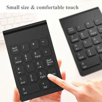 AVATTO Dimensiuni Mici 2.4 GHz Wireless USB Mini Tastatura Numerică tastatura Numerică 18 Taste Tastatură Digitală pentru Teller Laptop Notebook Tablete