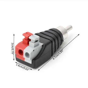 5PCS Masculin/Feminin RCA Difuzor Cablu cu Jack de Presă Plug de sex Masculin Adaptor Conector