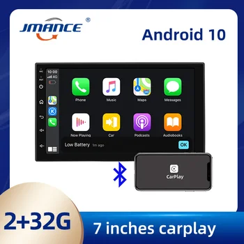 JMANCE 7 Inch DSP RDS Android 10 Multimedia HiFi Video Player Navigatie GPS Radio Auto Stereo Wifi BT Carplay, Android Auto AHD