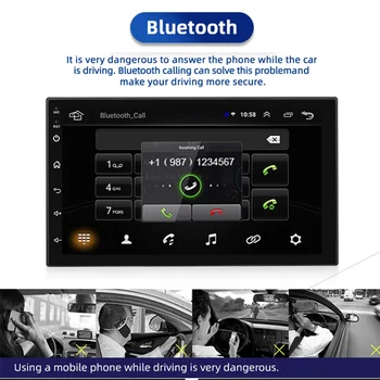 JMANCE 7 Inch DSP RDS Android 10 Multimedia HiFi Video Player Navigatie GPS Radio Auto Stereo Wifi BT Carplay, Android Auto AHD