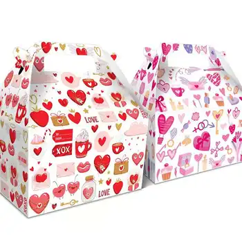 12Pcs/Mulțime de Paști Decoratiuni Ziua Îndrăgostiților Kraft Cutie de Carton Iepurașul de Paște Decor Cadou de Nunta Cutii Bomboane Pungi Pentru Partid Eveniment