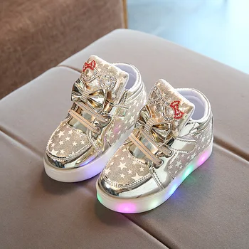 2021 Primăvara și vara Stralucitoare Adidași pentru Fete Coș Led Copii de Iluminat Pantofi Adidași Luminoase coș enfant LED