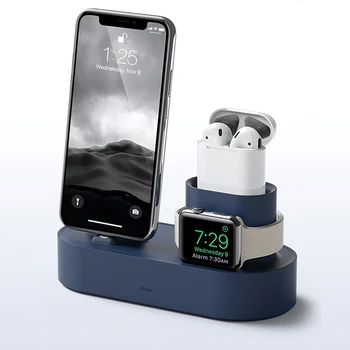 3 în 1 de Încărcare de Andocare Suport Pentru iPhone X XR XS Max 8 7 6 Silicon Incarcator Stand pentru Apple Watch AirPods Stație de Încărcare de Andocare