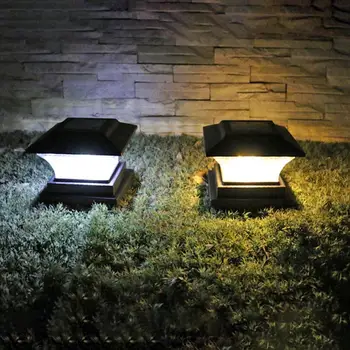 Solar Power LED Pilon Lampă în aer liber, Grădină Gard Lampa Curte Post de Capac de Lumini cu LED-uri Impermeabil Lămpi Solare Calea de Lumini