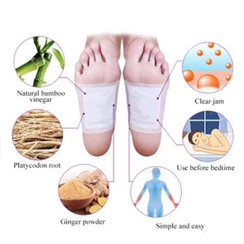 50pcs Pelin Foot Patch-uri de Curățare Picior Tampoane pentru Sănătate Dormit de Relief de Stres Ghimbir P9