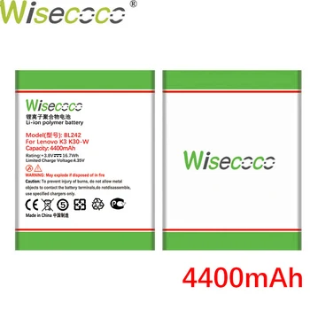 WISECOCO 4400mAh BL242 Bateriei Pentru Lenovo K3 K30-W K30-T A6000 A3860 A3580 A3900 A6010 A6010 Plus Telefon Mobil+Numărul de Urmărire