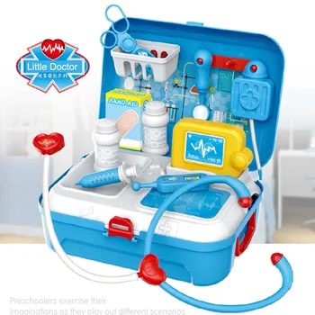 17pcs Simulare de Doctor Trusa Medicală de Echipamente de Instrumente Copiii Pretinde Joc Jucarii Portabil din material Plastic Cutie de Medicina Doctor Jucarii pentru Copii