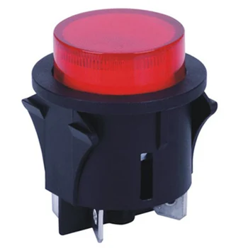 5PCS Rosu Push Buton de Comutare cu Lumină De 4 Pini Touch Comutator 15A 250V Electric Rotund basculantă 28*23.2 mm PS18-16-2