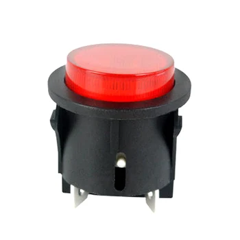 5PCS Rosu Push Buton de Comutare cu Lumină De 4 Pini Touch Comutator 15A 250V Electric Rotund basculantă 28*23.2 mm PS18-16-2