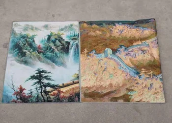 160x60cm/ Chineză de mătase broderie pictura peisaj - Marele Zid Chinezesc