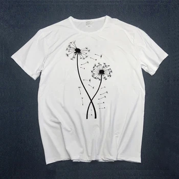 Dlrn Femei T Shirt 2020 Moda Desene animate Florale Imprimare Vulpe Nou T-shirt Fete Doamne sex Feminin Maneca Scurta Alb pentru Femei Îmbrăcăminte