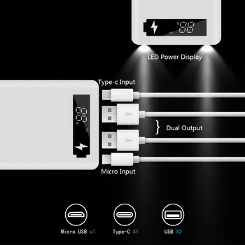 Power Bank Titular Caz Baterie 18650 Incarcator Cutie Dual Porturi USB LCD Display Digital 18650 Coajă de Stocare Încărcător de Telefon Mobil