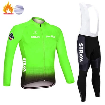 2020 STRAVA Pro Echipa de Iarnă, Ciclism Îmbrăcăminte Respirabil Ropa Ciclismo Maneca Lunga MTB Biciclete Imbracaminte Sport în aer liber, Haine