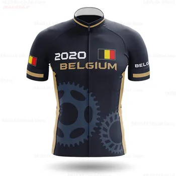 Noul Belgia Ciclism Jersey 2020 Pro Echipa de Ciclism de Îmbrăcăminte de Vară maneci Scurte MTB de Ciclism Tricouri Barbati Tricou de Biciclete Ropa Ciclismo