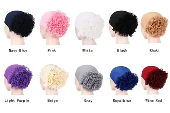 Femeile Musulmane Flori Elastic Capac Arabe Vălului Islamic Articole Pentru Acoperirea Capului Pierderea Parului Turban Pălărie Cancer Chimioterapie Pălărie Beanie Folie Eșarfă Moda