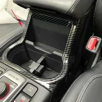 Pentru Subaru Forester SK 2018 2019 ABS aspect fibra de Carbon Schimbătorului de Viteze Nivel de Bază Față de Apă Ceașcă Titularul Capac Tapiterie Auto Auto Acoperi 3PCS