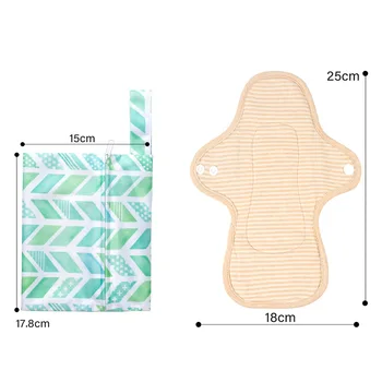4BUC Viedouce Lavabile refolosibile ecologice pad sanitare de zi cu zi pe timp de noapte femei fata menstrual cârpă de bumbac absorbant pad
