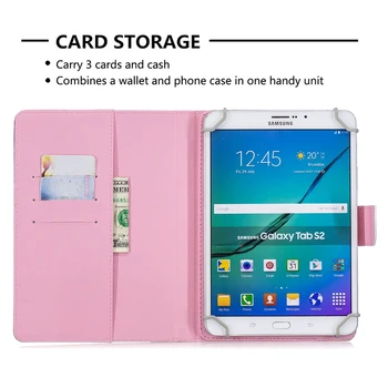 Universal din Piele de Caz Pentru Huawei MediaPad T1 T2 T3 T5 M5 Lite Acoperi Coque pentru 9.6 9.7 10 10.1 10.5 Inch Comprimat Stand Caz Funda
