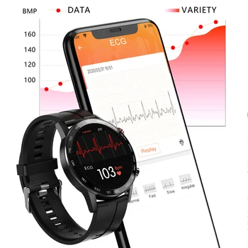 2020 L16 Ceas Inteligent Bărbați ECG PPG IP68 Impermeabil Bluetooth Muzica Rata de Inima Fitness Tracker Sport Smartwatch PK L8 L15
