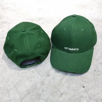 Cel Mai Bun Versiune Vetements Logo Brodat Sepci De Baseball Barbati Femei Unisex Cupluri Casual Sepci Hip Hop Snapback Verde Capace De Pălării
